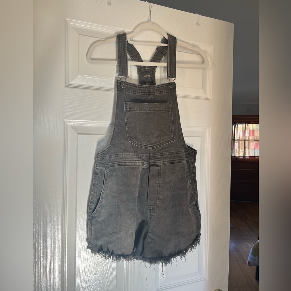 Aerie Dark Grey Overall Shorts